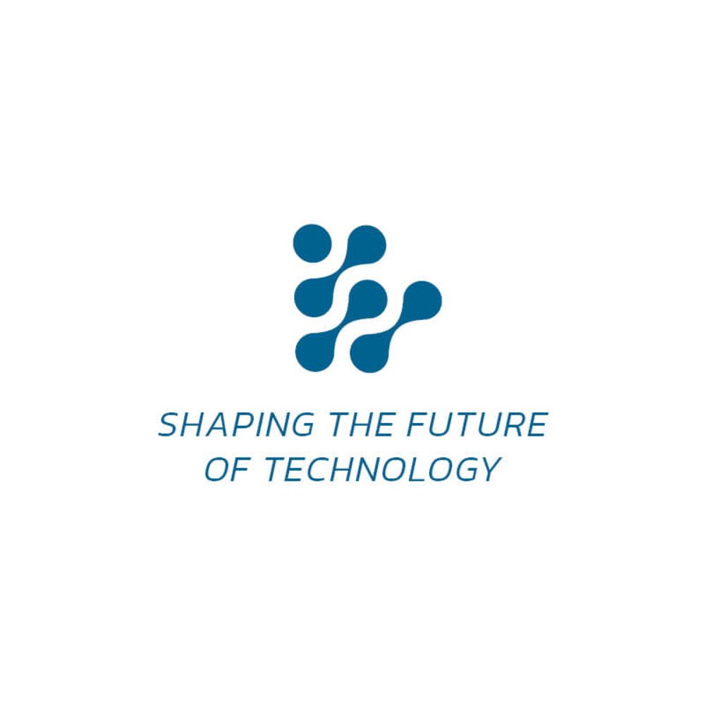 A logo with the words Shaping the Future of Technology.